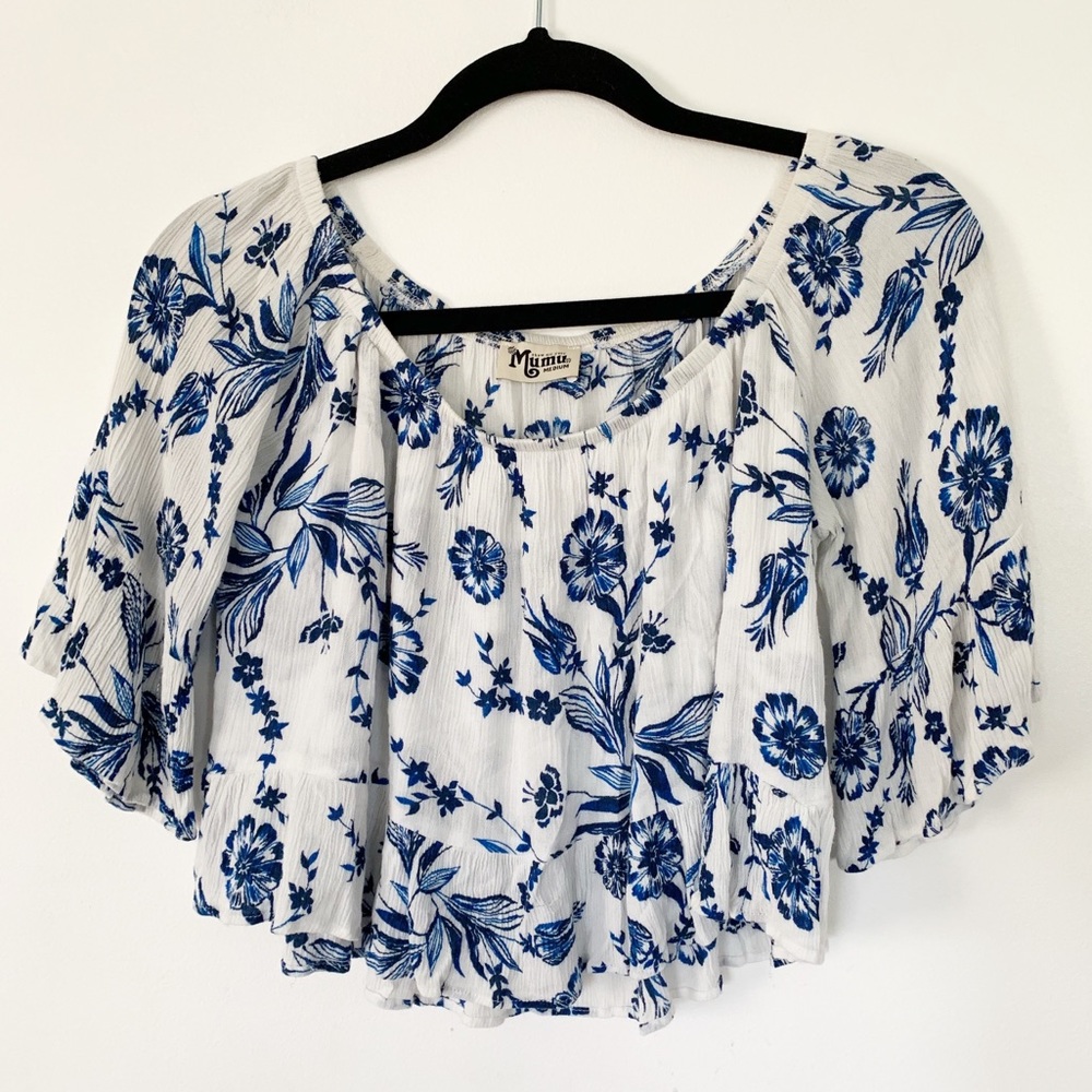 Show Me Your Mumu floral crop top Sz M